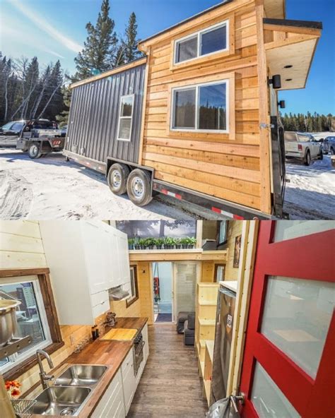 metal clad tiny house fold down deck|metal tiny houses.